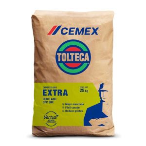 Cemento extra gris cemex 25 kg